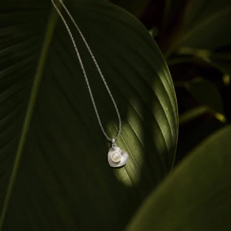 Pearl Heart Silver Pendant