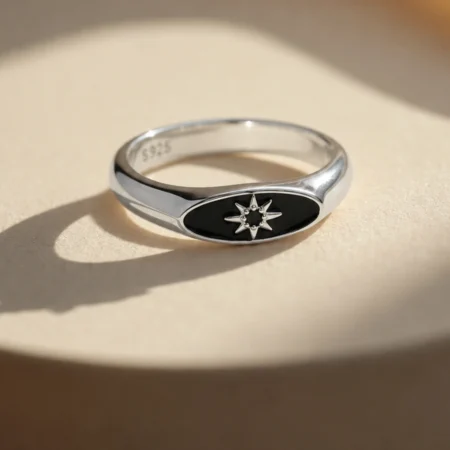 Celestial Oval Signet Ring