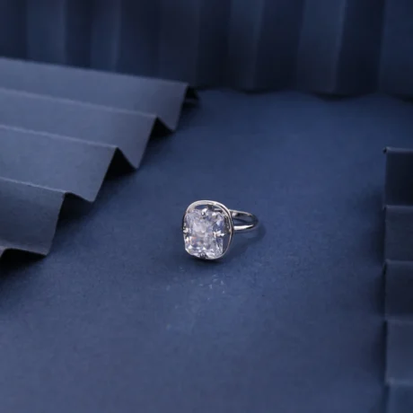 Azure Twist Solitaire Ring