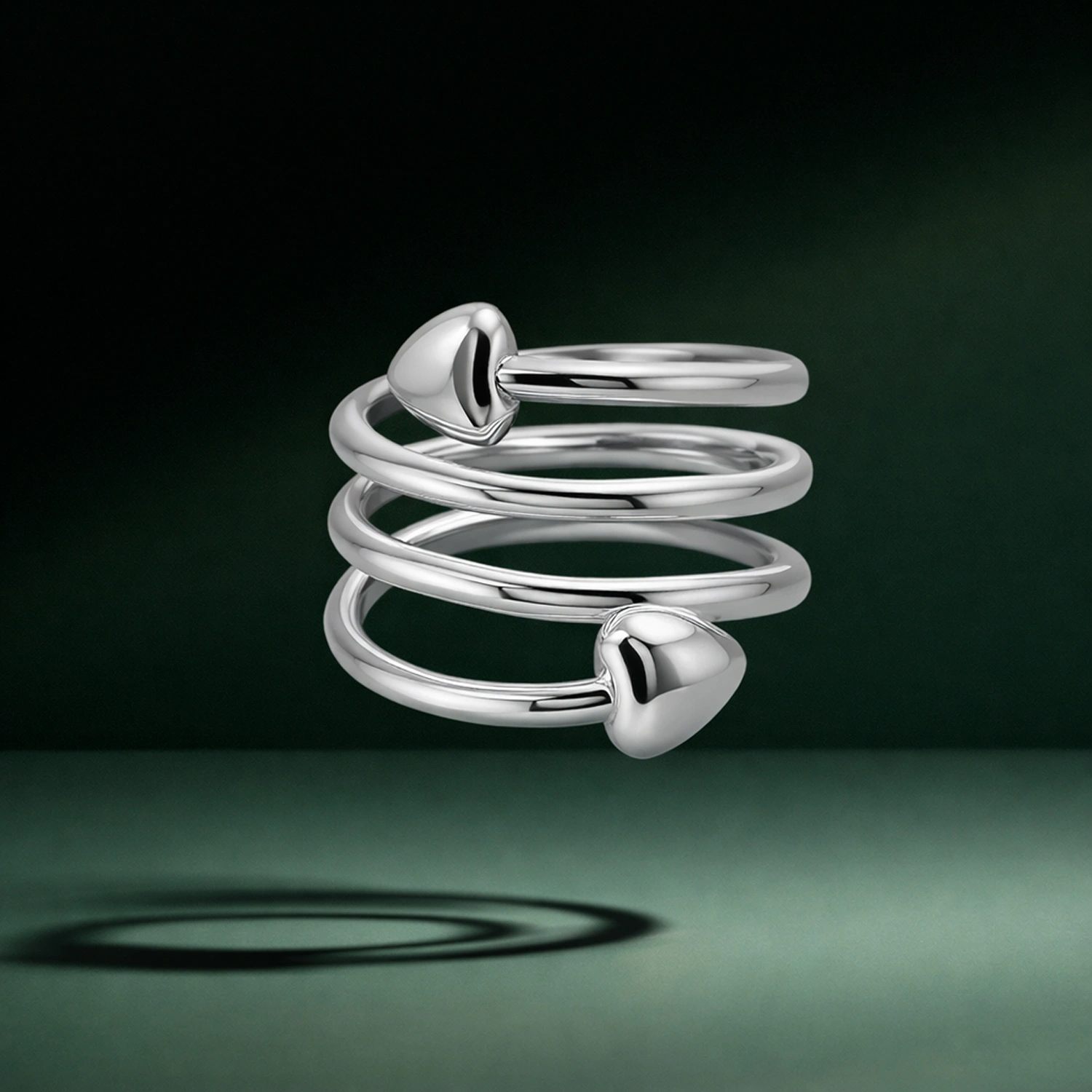 Silver Thorn Crown Ring