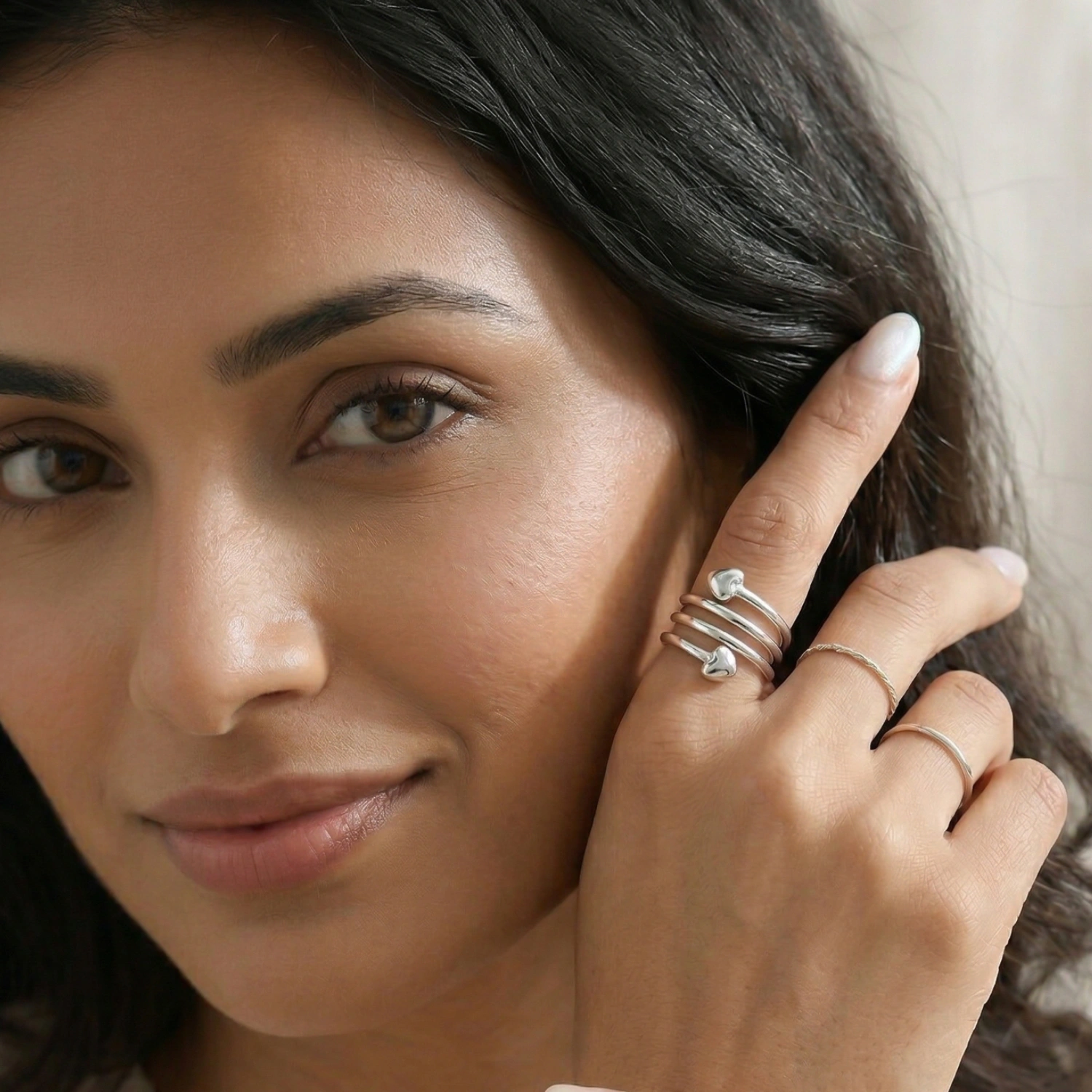 Silver Thorn Crown Ring - Image 2