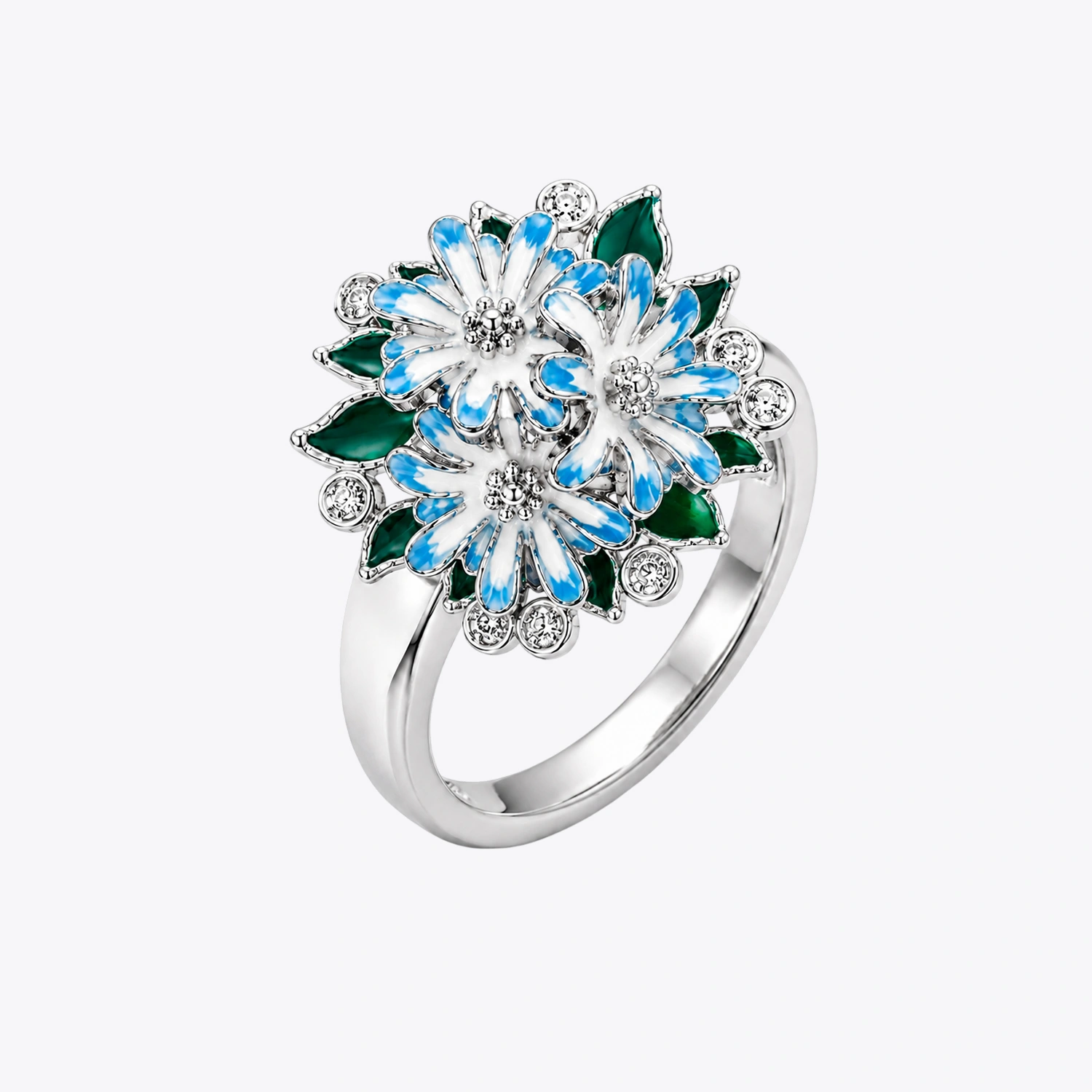 Blue Bloom Garden Ring - Image 3