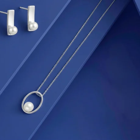 Alencia Minimalist Geometric Pearl Set