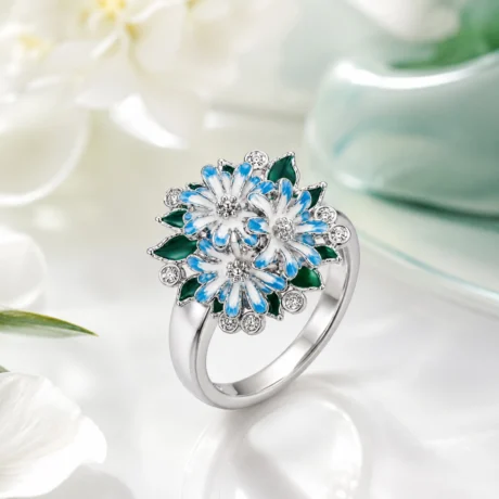 Blue Bloom Garden Ring