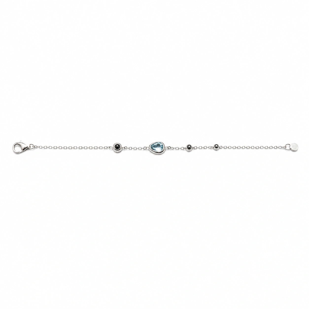 Aqua Droplet Charm Bracelet - Image 3