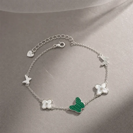 Butterfly Bloom 925 Silver Bracelet