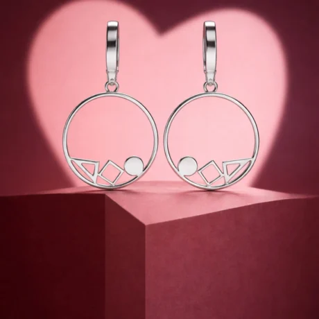 Geometric Circle Drop Earrings