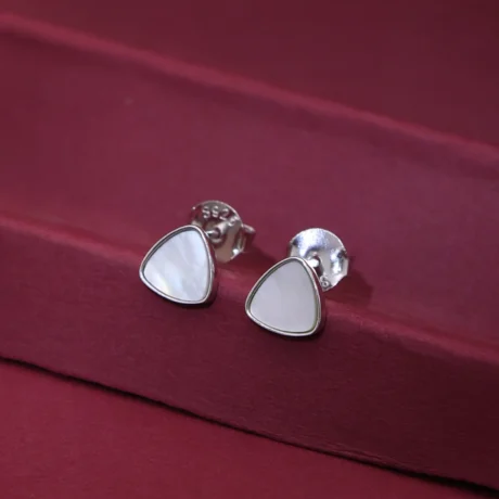 Pearl Dewdrop Silver Stud Earrings