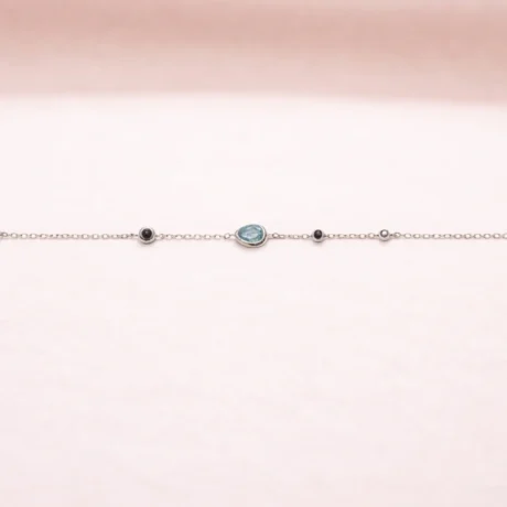 Aqua Droplet Charm Bracelet