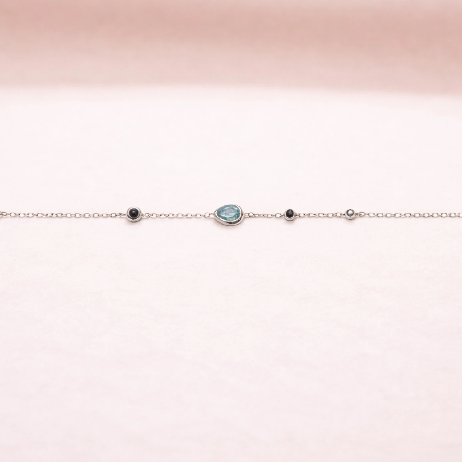 Aqua Droplet Charm Bracelet