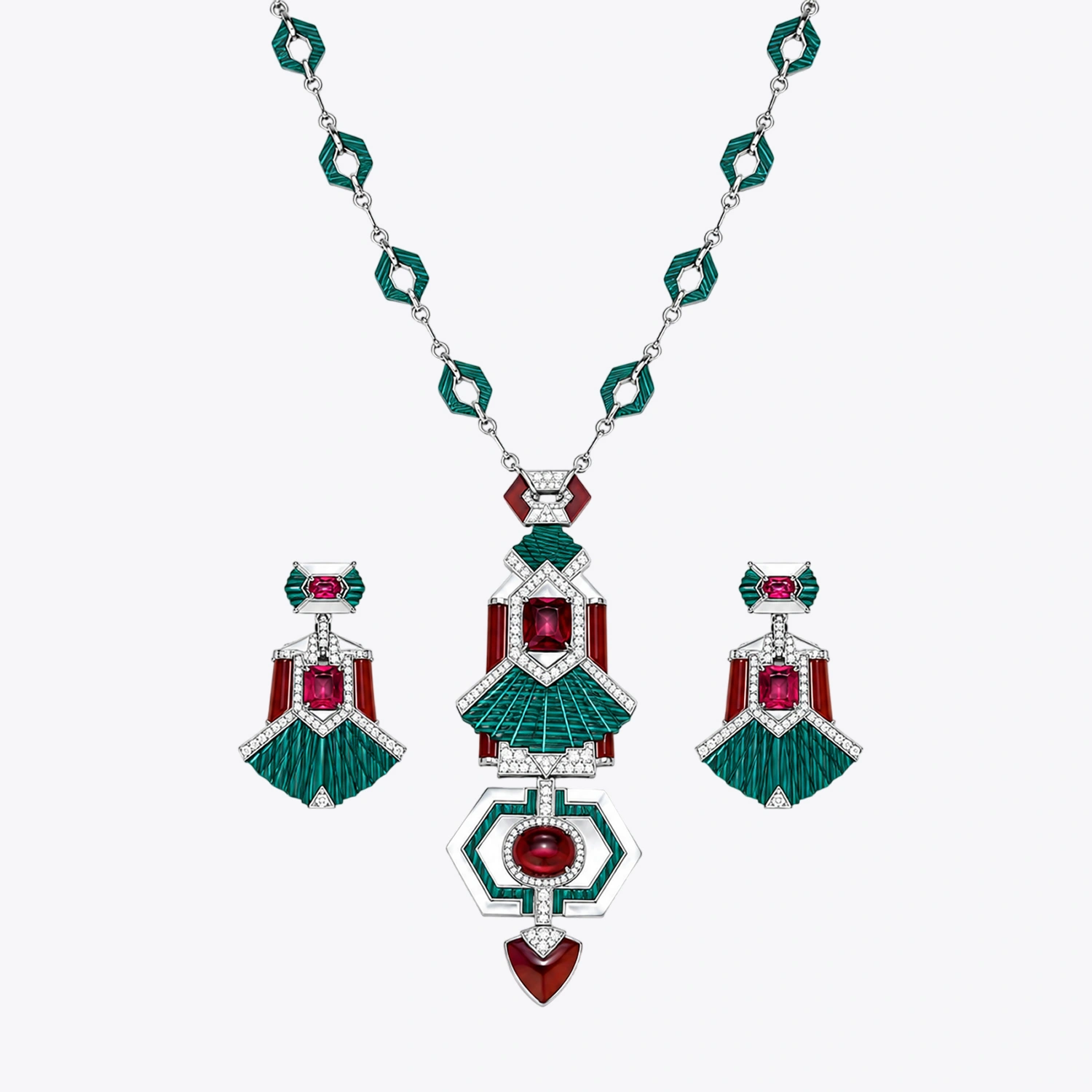 Alencia Emerald Empress Limited Edition Necklace Set - Image 3