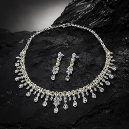 Alencia Golden Dewfall Necklace Set
