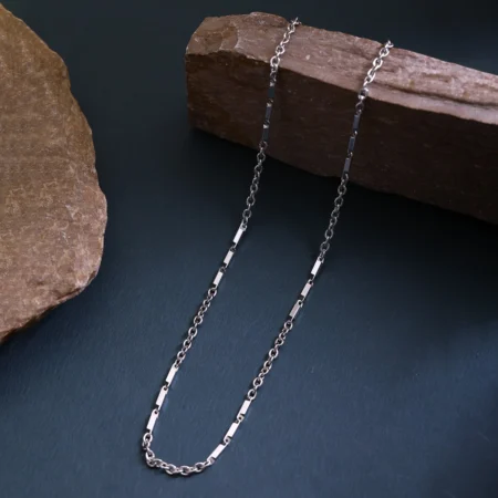 Alencia Urban Bar Link Silver Chain