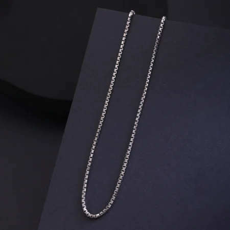 Alencia Limited Edition Box Link Silver Chain Necklace