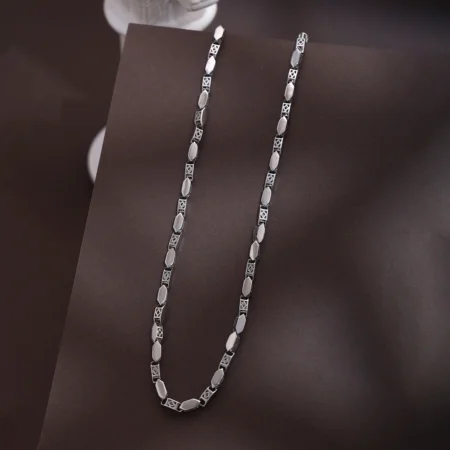 Alencia Royale Geometric Link 925 Sterling Silver Chain Necklace