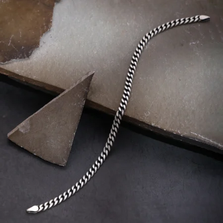Alencia Slim Cuban 925 Sterling Silver Bracelet
