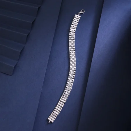 Alencia Luxe Grid 925 Sterling Silver Bracelet