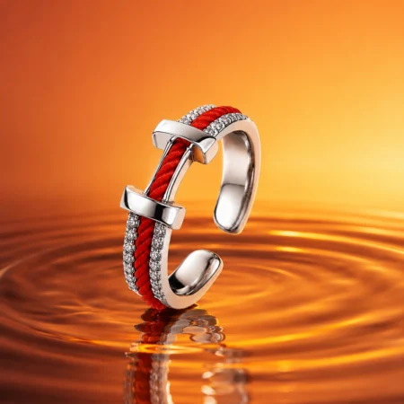 The Alencia Urban Serenade Red Cord Staple Ring