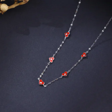 The Alencia Urban Scarlet Heart Station Necklace