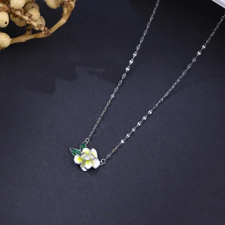 The Alencia Urban Blossom Enamel Station Necklace