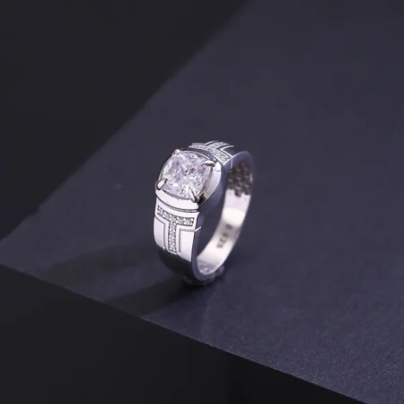 The Alencia Urban Cushion Solitaire Silver Ring