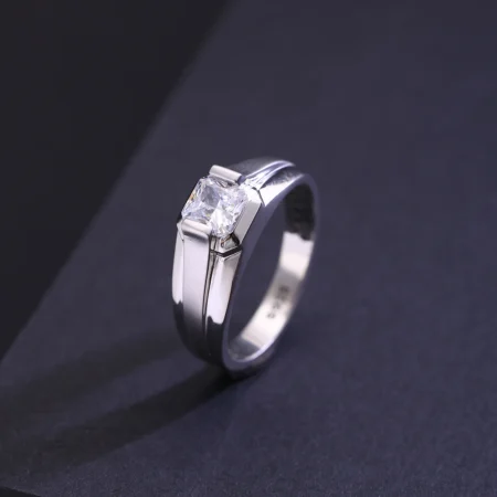 The Alencia Urban Bridge Solitaire Silver Ring