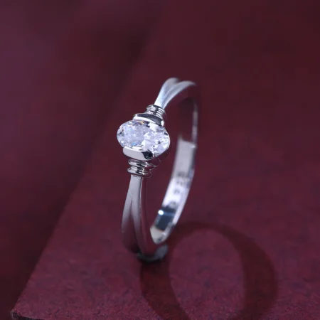 The Alencia Urban Serenade Fluted Oval Solitaire Ring