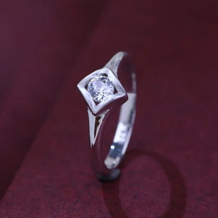 The Alencia Urban Serenade Split-Shank Oval Solitaire Ring