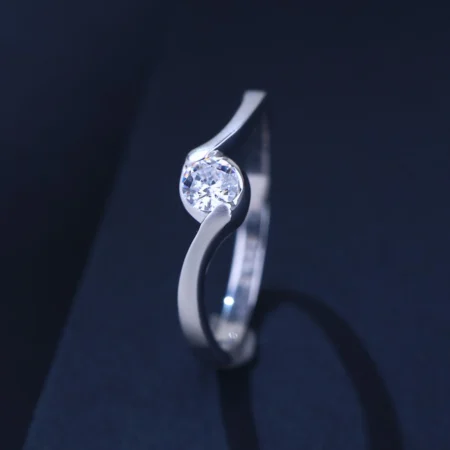 The Alencia Urban Serenade Bypass Solitaire Ring