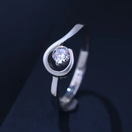 The Alencia Urban Serenade Teardrop Bypass Solitaire Ring