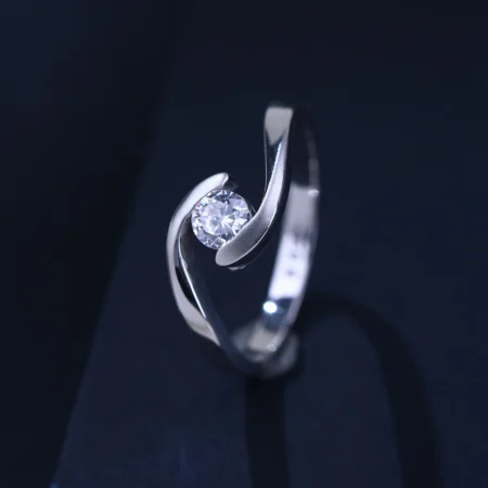 The Alencia Urban Serenade Spiral Bypass Solitaire Ring