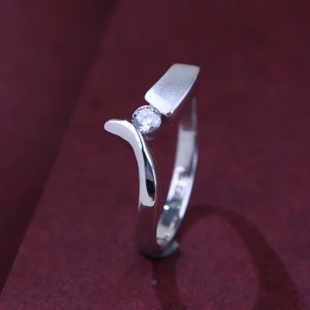 The Alencia Urban Serenade Block Bypass Solitaire Ring
