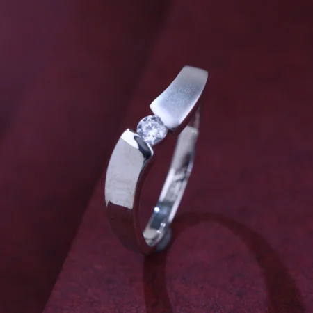 The Alencia Urban Serenade Block Bypass Solitaire Ring