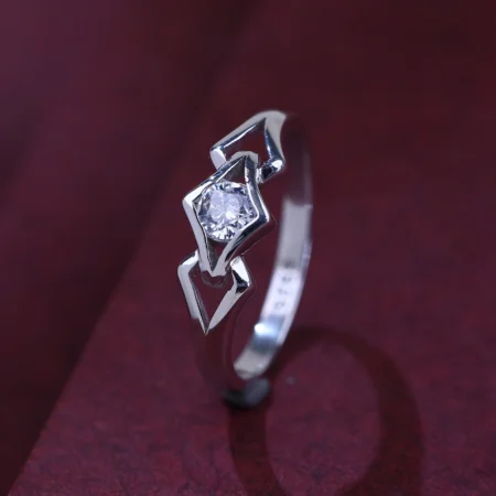 The Alencia Urban Serenade Geometric Diamond-Shape Ring