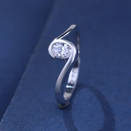 The Alencia Urban Serenade Swirl Oval Bypass Ring