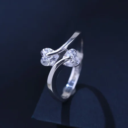 The Alencia Urban Serenade Twin Heart Bypass Ring